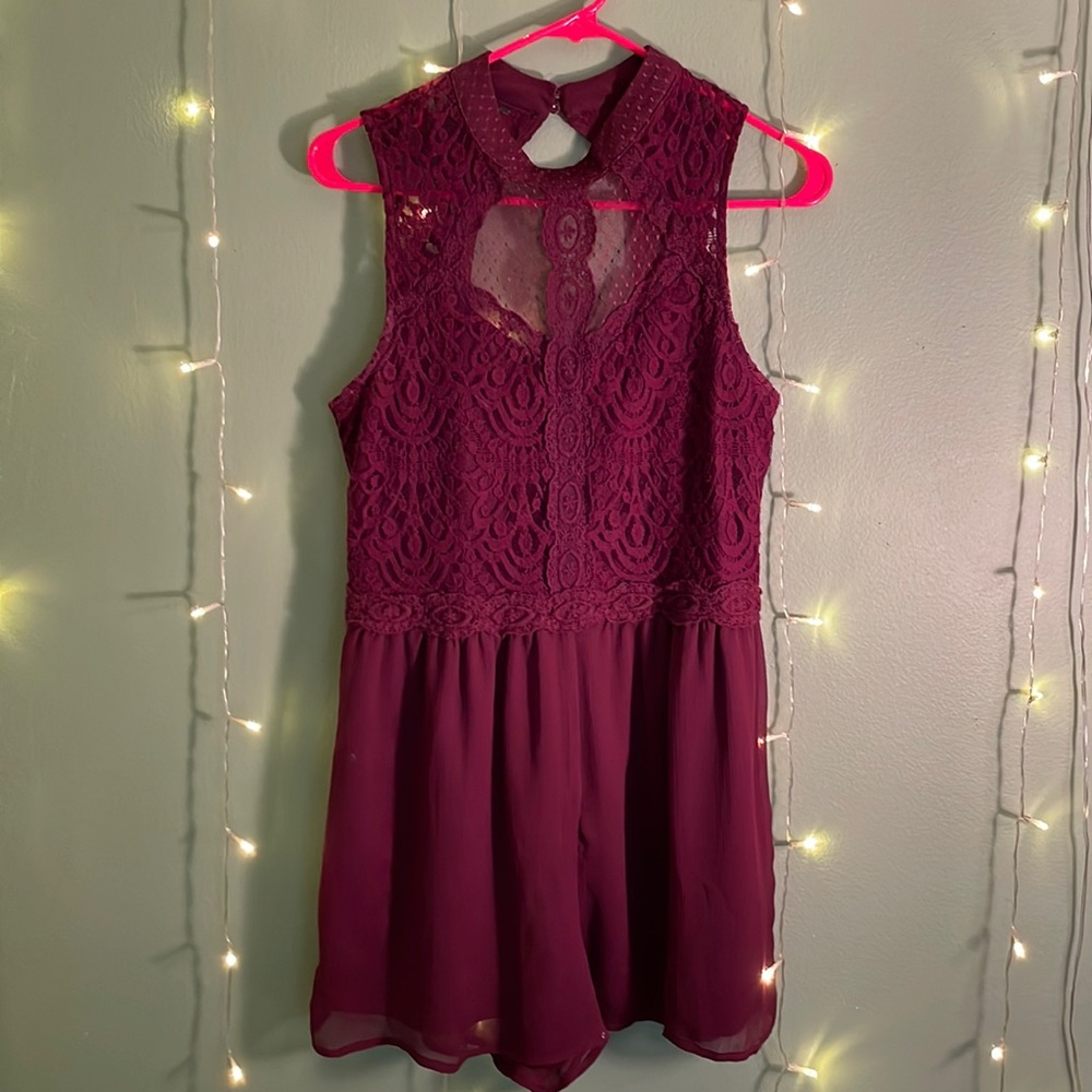 Wine Colored Romper